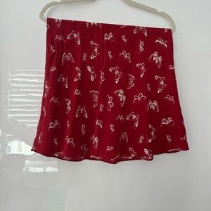 Realisation Par Red Skater Mini Skirt